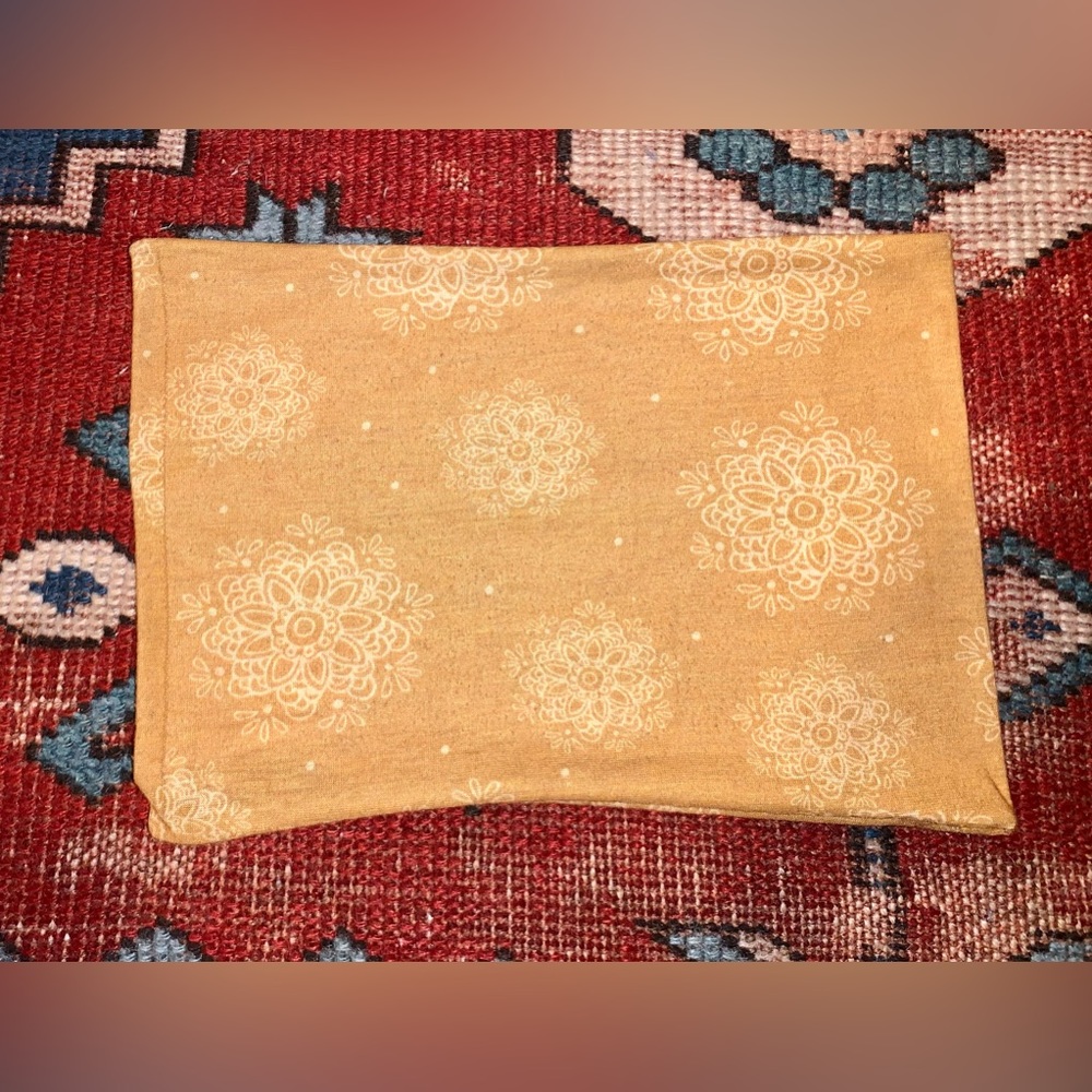 Half Boho Bandeau yellow mustard mandala pattern